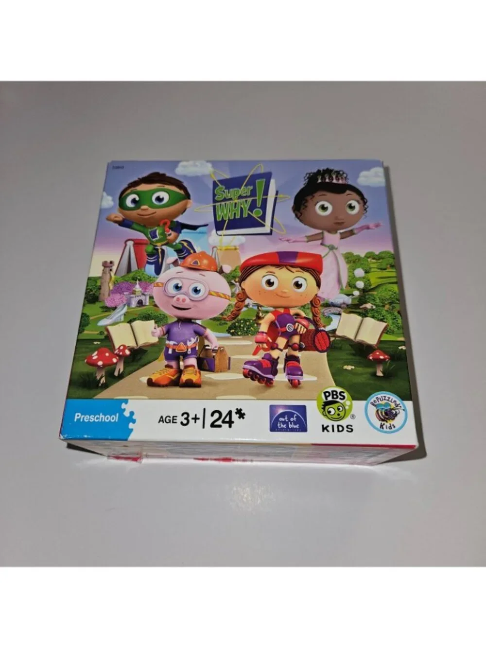 VTG Super Why! Jigsaw Puzzle 24 Pieces PBS Kids Whyatt Princess Pea Red Pig READ